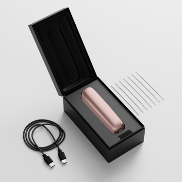 Urządzenie Ploom AURA Rose Gold – widok z przodu.
