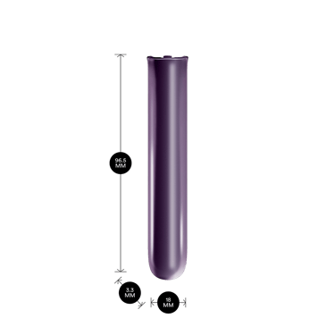 Ploom AURA front panel Lavender device stored on table.
