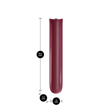 Akcesorium panel przedni Ploom AURA Dark Orchid przymocowane do urządzenia na toaletce.