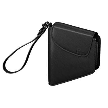 Widok z przodu na zamkniętą torbę Duo Carry Case Jet Black.