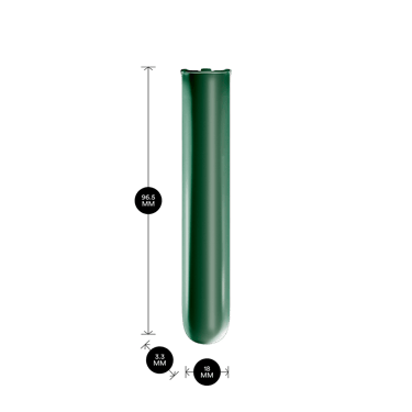 Widok z boku akcesorium Panel przedni Ploom Aura w kolorze Amazon Green.
