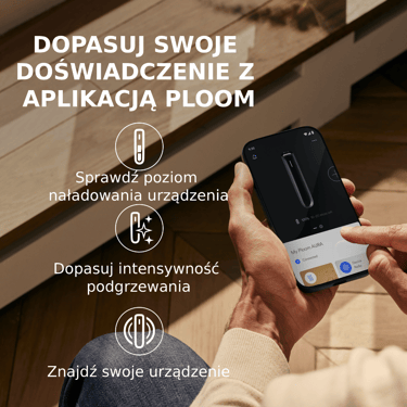 Za pomocą dedykowanej aplikacji możesz zarządzać urządzeniem Ploom AURA