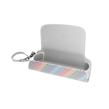 Ploom Aura Multicolored Patterned Canvas Solo Carry Case accessory on a table