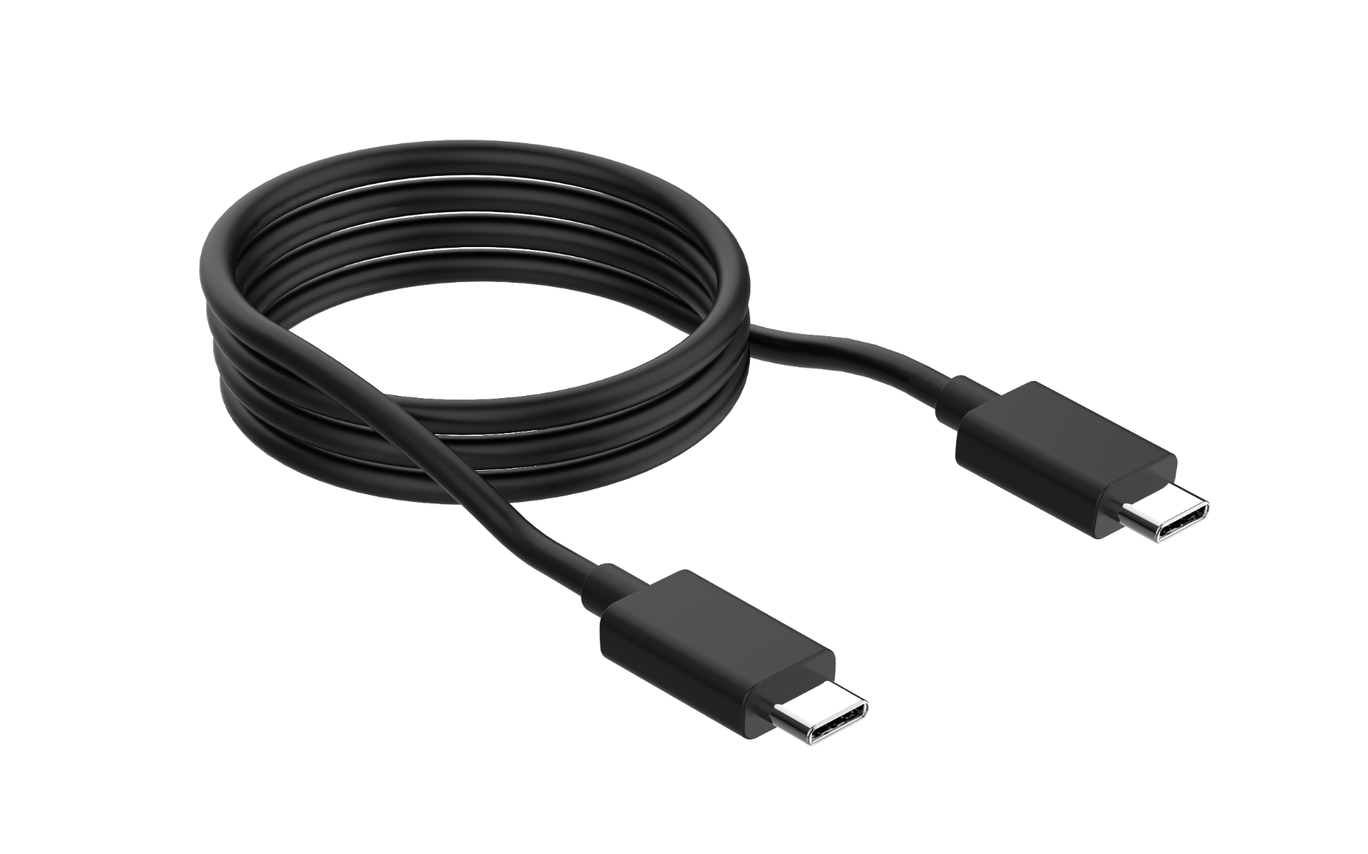 Ploom X Advanced czarny kabel USB render z góry
