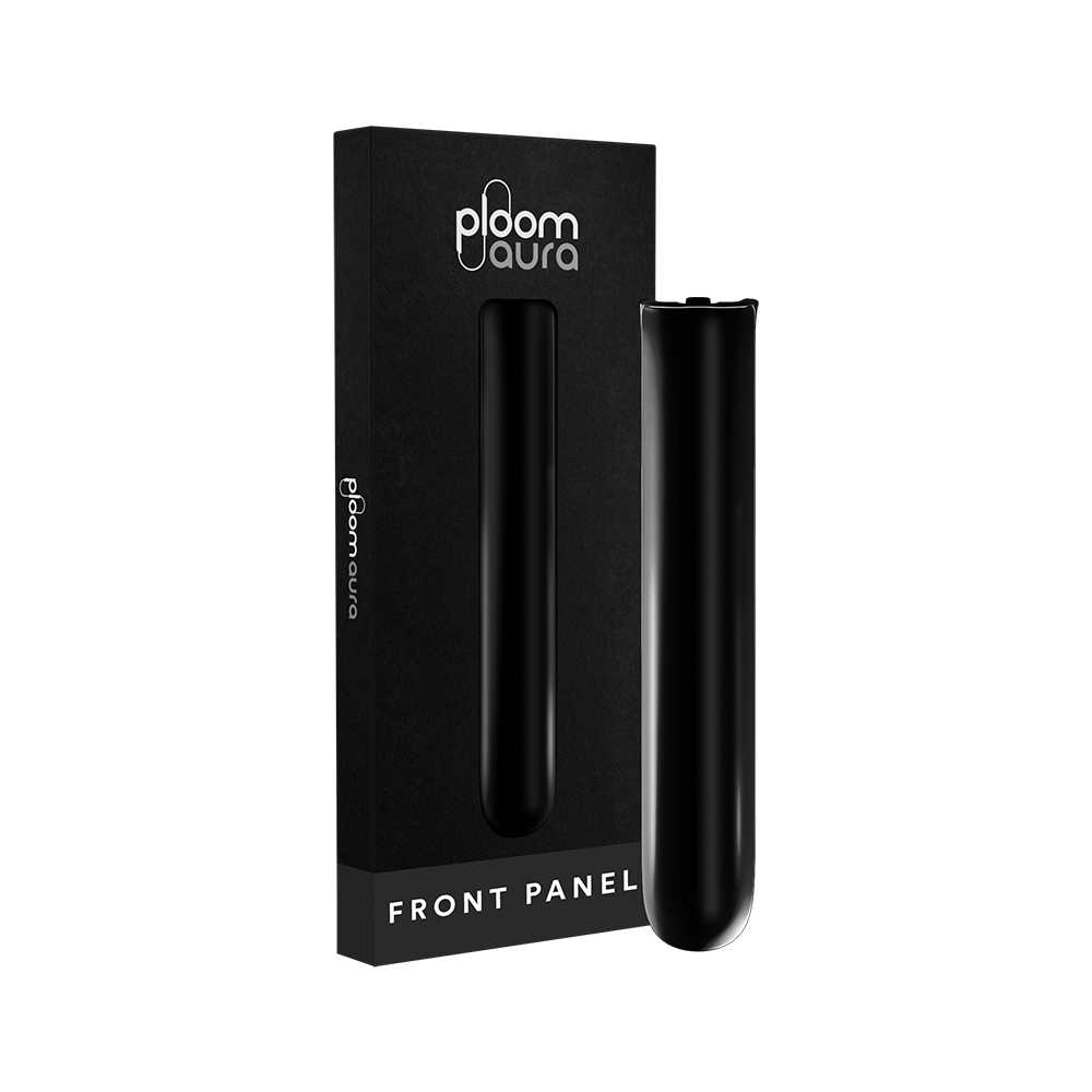 Zestaw z panelem przednim Ploom AURA Jet Black.
