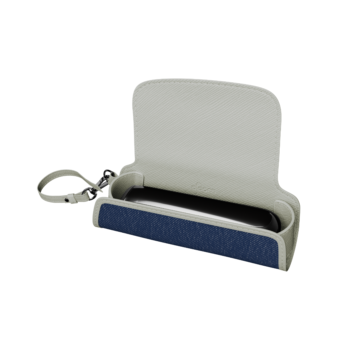 Widok z boku pustego futerału Fusion Solo z imitacją skóry Denim Leather
