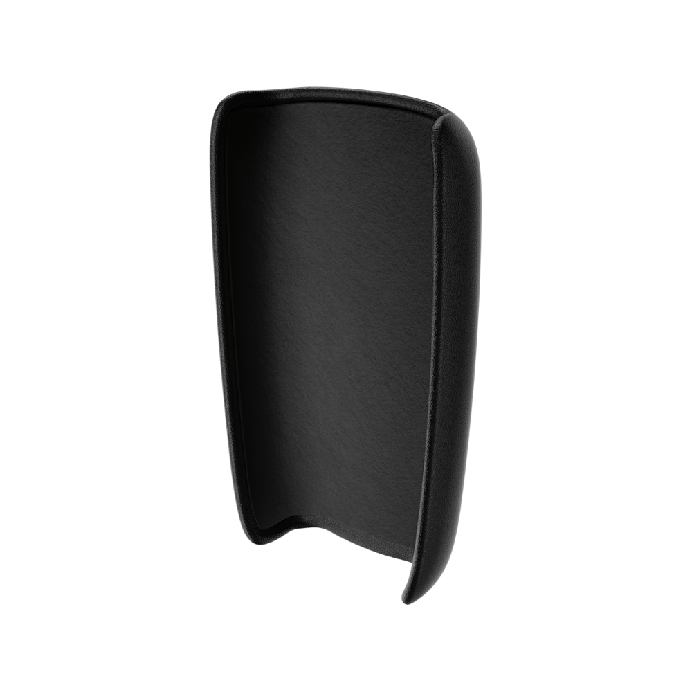 Ploom X Advanced skórzany panel tylny czarny wnętrze zdjęcie z boku
